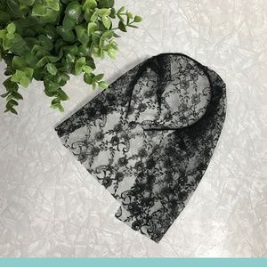 Handmade - Black Veil with Headband